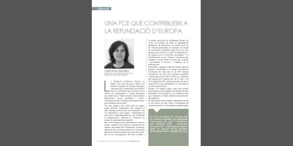 'Una Fundació Catalunya Europa que contribueixi a la refundació d'Europa'