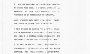 Conmemoración del 30º aniversario de los Juegos Olímpicos de Barcelona.