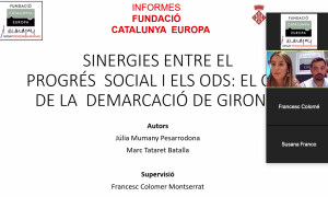 Synergies between social progress and the SDGs: The case of the demarcation of Girona