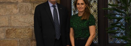 El nuevo consejero Jaume Duch recibe a la Fundación Catalunya Europa en la Generalitat de Catalunya