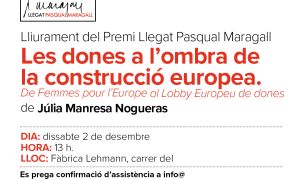 Lliurament del Premi de Recerca Llegat Pasqual Maragall 2022-2023