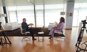 Diàleg amb l'historiador Orlando Figes a la conferència anual de la Fundació Catalunya Europa