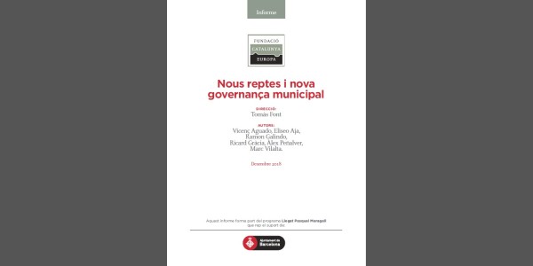 Nous reptes i nova governança municipal