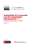 Dret corporatiu de la UE sostenible per un desenvolupament sostenible: Una visió interdisciplinar